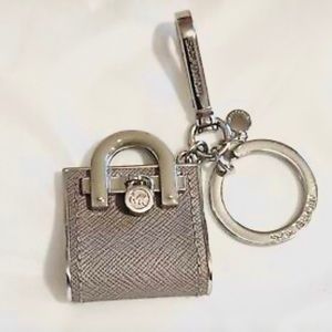 NWOT Grey Authentic New Michael Kors Hamilton Key Charm - Pearl Gray Keychain